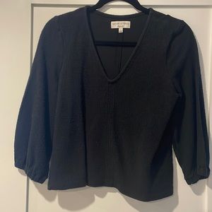 Texture & Thred by Madewell black vneck top Sz S